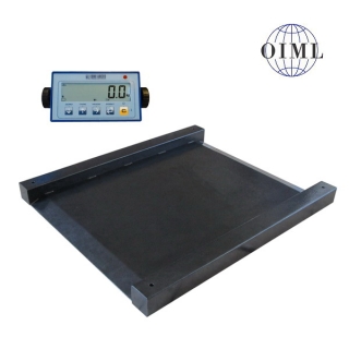 Nájezdová podlahová váha LESAK 4TUVN1010L-DFWL, 600kg/200g, 1000x1000mm, lak