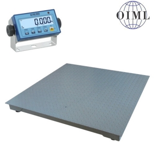 Podlahová váha LESAK 4T1010L-MB-DFWL, 600kg/200g, 1000x1000mm, lak