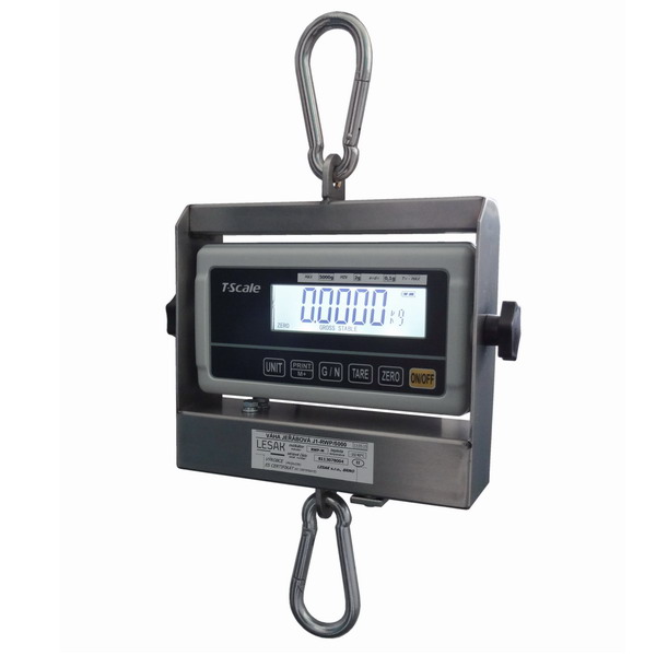 LESAK J1-RWP, 15kg/5g (Závěsná/jeřábová váha pro obchodní vážení s LCD displejem)