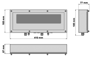 DINI ARGEO DGT100R-1 PŘÍDAVNÝ DISPLEJ (Přídavný displej pro vážní indikátory DINI ARGEO velikosti čísel 100mm)