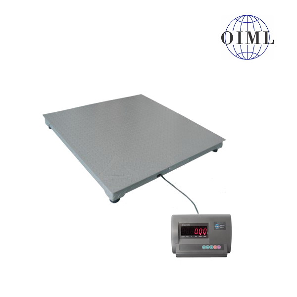 Podlahová váha LESAK 4T1010L-MB-DFWL, 3000kg/1000g, 1000x1000mm, lak (Podlahová váha v lakovaném provedení s vážním indikátorem)