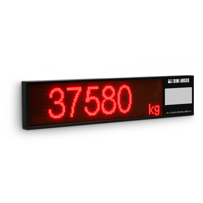 DINI ARGEO GLR100-2G4 PŘÍDAVNÝ DISPLEJ RGB, rádio (Přídavný displej pro vážní indikátory DINI ARGEO velikosti čísel 42mm s možností volby barvy s rádiovým přenosem)