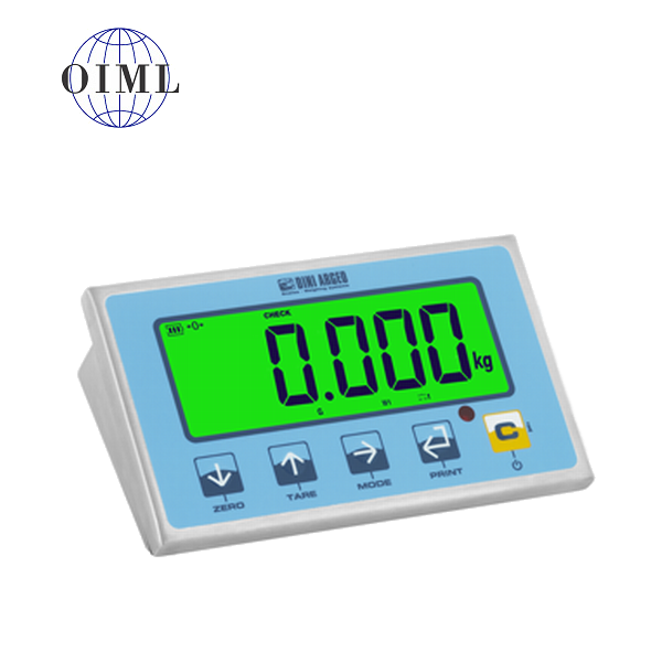 Nerezový vážicí indikátor na baterie DINI ARGEO DFWLID-3, IP-68, nerez, LCD (Vážní indikátor certifikovaný dle normy EN45501/2015 pro obchodní vážení)