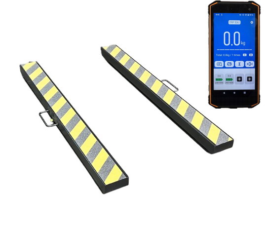 Bezdrátové vážicí ližiny - paletová váha LESAK B2TVL12503000SET, váživost do 3000kg s mobilním nárazuvzdorným terminálem