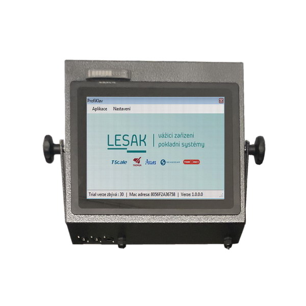 LESAK POSTER 15, IP54, vážící modul, lak (Průmyslový vážící terminál s dotykovým monitorem 15&quot;, IP-54, včetně držáku na zeď)