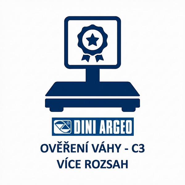 DINI ARGEO ověření váhy více rozsah - C3