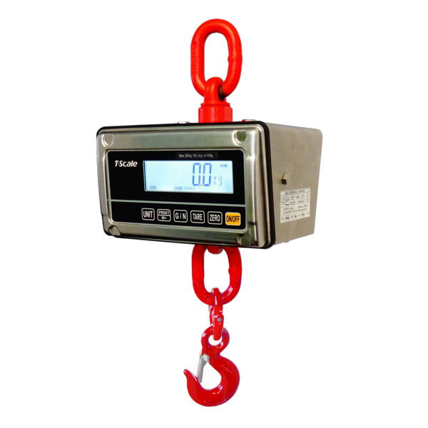 LESAK J1-RWS, 60kg/20g, nerez (Závěsná/jeřábová váha pro obchodní vážení s LCD displejem v nerezu)