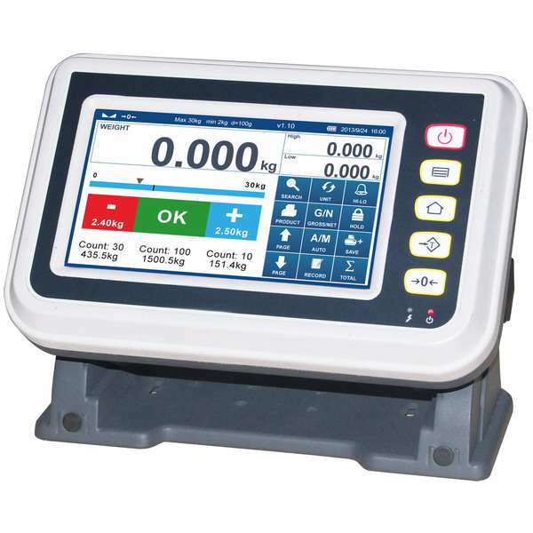 TSCALE T7, IP-54, plast, LCD dotykový displej 7" (Inteligentní indikátor s databází produktů určený na specální požadavky vážení, pro obchodní vážení)