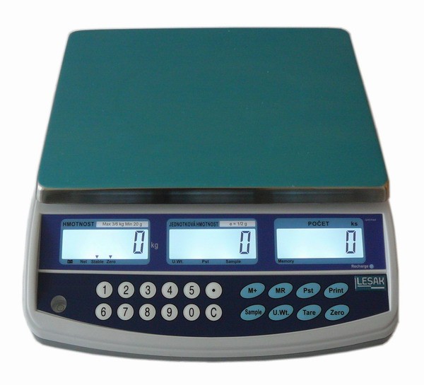 TSCALE QHC06D, 3;6kg/1;2g, 300x230mm (Obchodní počítací váha se zákaznickým displejem)