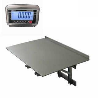 Nástěnná sklopná nerezová váha LESAK N1T-PSN, 120kg/50g, 400mmx600mm